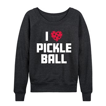 Women's I Love Pickleball French Terry Long Sleeve Tee