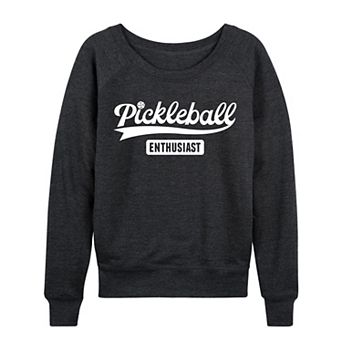 Women's Pickleball Enthusiast French Terry Long Sleeve Tee