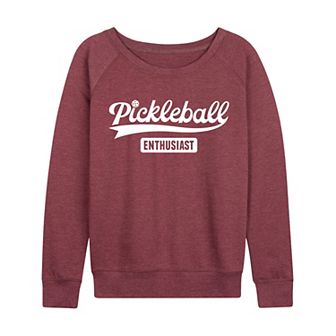 Women's Pickleball Enthusiast French Terry Long Sleeve Tee