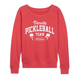Women's Varsity Pickleball French Terry Long Sleeve Tee