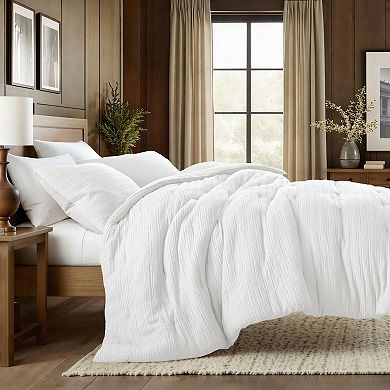 Home Collection All Season Down-Alternative Waffle Textured Comforter Set with Sham