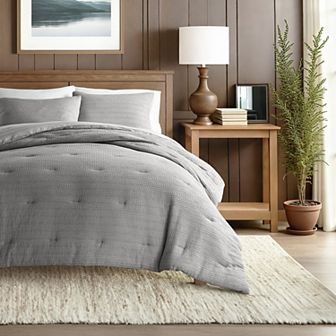 Home Collection All Season Down-Alternative Waffle Textured Comforter Set with Sham