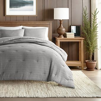 Home Collection All Season Down-Alternative Waffle Textured Comforter Set with Sham