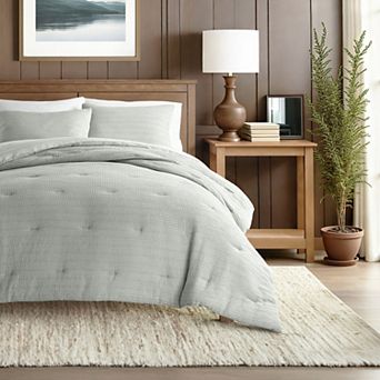 Home Collection All Season Down-Alternative Waffle Textured Comforter Set with Sham