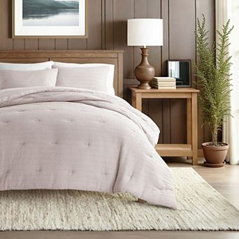 Home Collection All Season Down-Alternative Waffle Textured Comforter Set with Sham