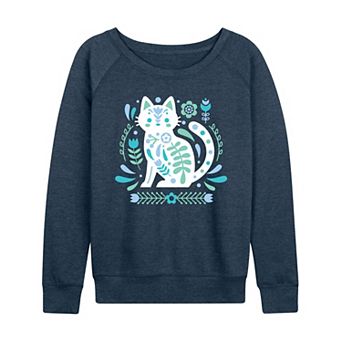 Women's Scandinavian Cat French Terry Long Sleeve Tee