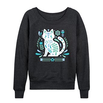 Women's Scandinavian Cat French Terry Long Sleeve Tee