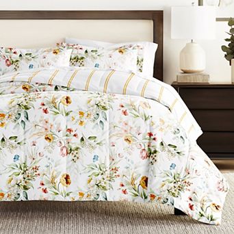 Home Collection Chintz Floral Stripe All Season Down-Alternative Comforter Set
