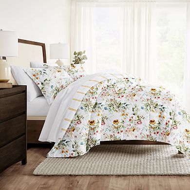 Home Collection Chintz Floral Stripe All Season Down-Alternative Comforter Set