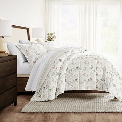 Home Collection Foliage Stripe All Season Down-Alternative Comforter Set