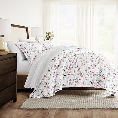 Home Collection Meadow Floral Stripe All Season Down-Alternative Comforter Set