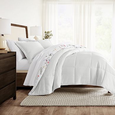 Home Collection Meadow Floral Stripe All Season Down-Alternative Comforter Set