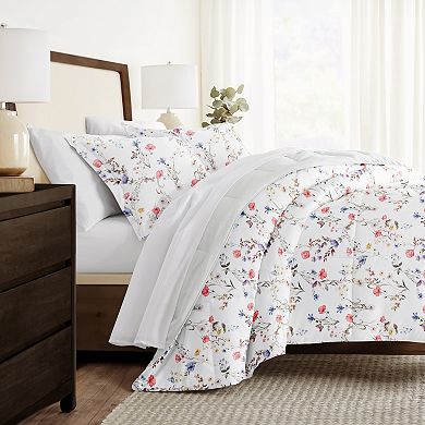 Home Collection Meadow Floral Stripe All Season Down-Alternative Comforter Set