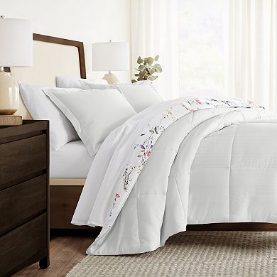 Home Collection Meadow Floral Stripe All Season Down-Alternative Comforter Set
