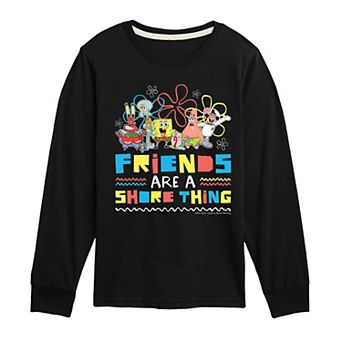 Boys 8-20 SpongeBob Friends Are A Shore Thing Long Sleeve Graphic Tee
