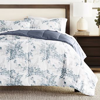 Home Collection Bamboo Leaves All Season Down-Alternative Reversible Comforter Set