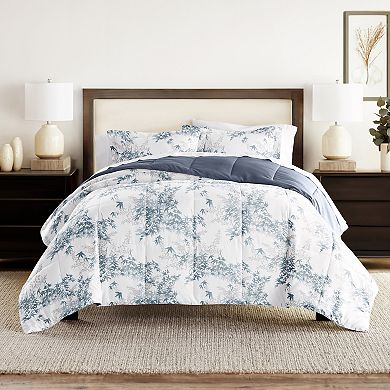 Home Collection Bamboo Leaves All Season Down-Alternative Reversible Comforter Set