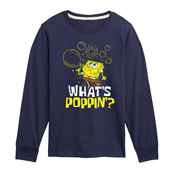 Boys 8-20 SpongeBob What's Poppin' Long Sleeve Graphic Tee