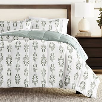 Home Collection Folk Leaves All Season Reversible Comforter Set