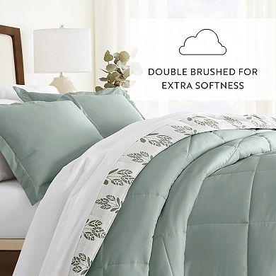 Home Collection Folk Leaves All Season Reversible Comforter Set