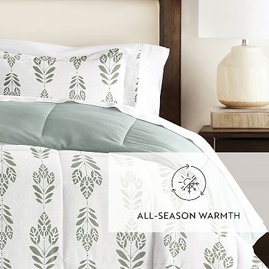 Home Collection Folk Leaves All Season Reversible Comforter Set