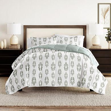 Home Collection Folk Leaves All Season Reversible Comforter Set