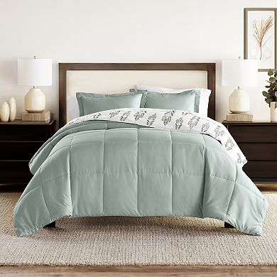 Home Collection Folk Leaves All Season Reversible Comforter Set