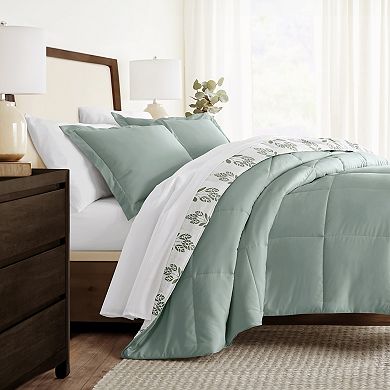 Home Collection Folk Leaves All Season Reversible Comforter Set