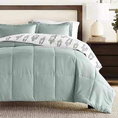 Home Collection Folk Leaves All Season Reversible Comforter Set