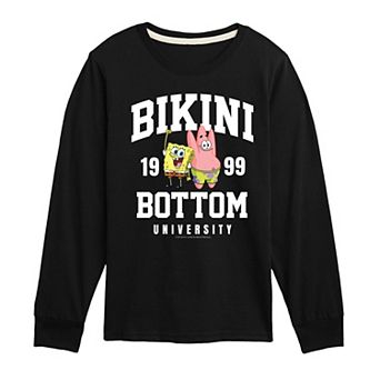 Boys 8-20 SpongeBob Bikini Bottom University Long Sleeve Graphic Tee