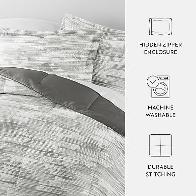 Home Collection Textured Stripe All Season Reversible Comforter Set