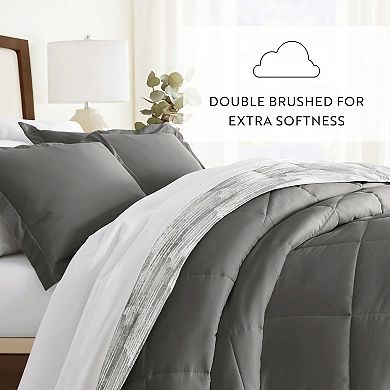 Home Collection Textured Stripe All Season Reversible Comforter Set