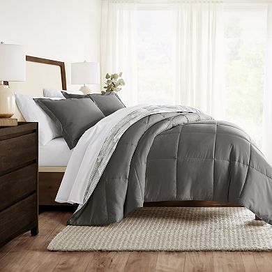 Home Collection Textured Stripe All Season Reversible Comforter Set