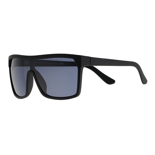 Men's Cali Blue Plastic Shield Rectangle Sunglasses