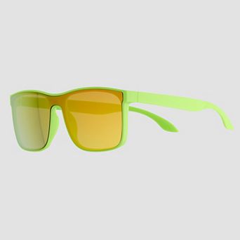 Men's Cali Blue Plastic Square Sunglasses