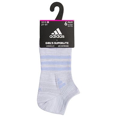 Girls adidas 6-Pack Superlite 3.0 No Show Socks