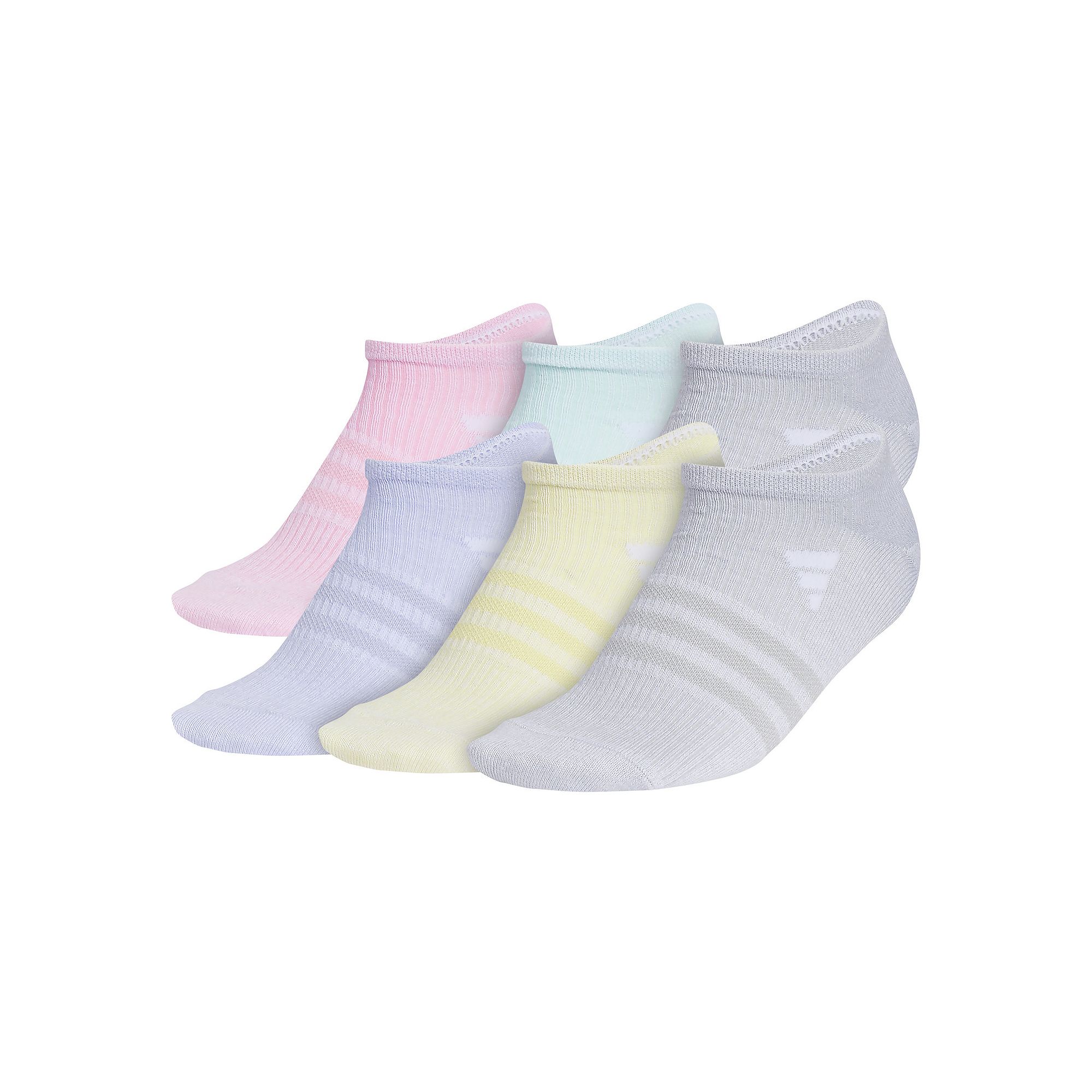 Girls adidas 6-Pack Superlite 3.0 No Show Socks, Girls, Size: Medium, Pink