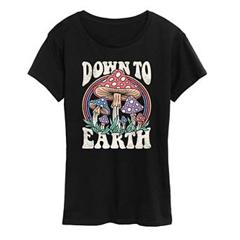 Women's Down To Earth Mushrooms Graphic Tee