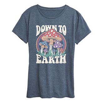 Women's Down To Earth Mushrooms Graphic Tee