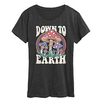 Women's Down To Earth Mushrooms Graphic Tee