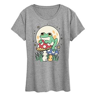 Women's Frog And Mushrooms Graphic Tee