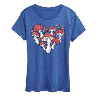 Women's Mushroom Heart Graphic Tee