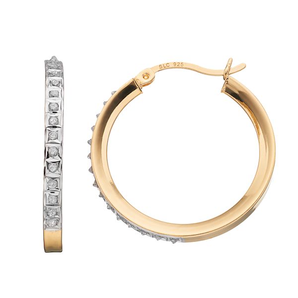 Diamond & 18k Gold Mystique Hoop Earring main image 1