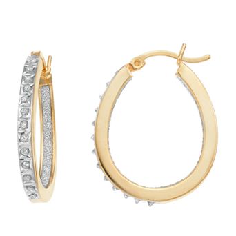 Diamond Mystique 18k Gold Over Sterling Silver Diamond Accent Pear-Shaped Earrings