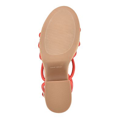 Nine West Olander Women's Round Toe Strappy Wedge Sandals