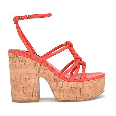 Nine West Olander Women's Round Toe Strappy Wedge Sandals