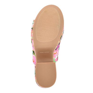 Nine West Olley Women's Slip-On Open Toe Wedge Sandals