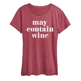 Women's May Contain Wine Graphic Tee