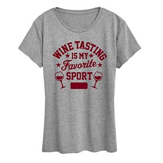 Women's Wine Tasting Favorite Sport Graphic Tee