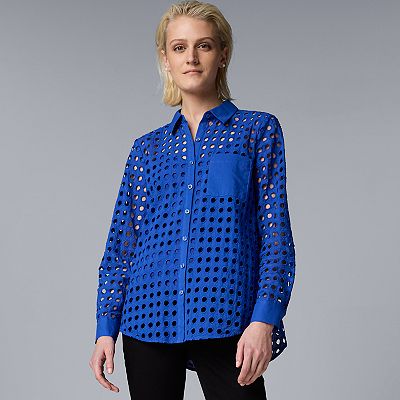 Women's Simply Vera Vera Wang Eyelet Shirt